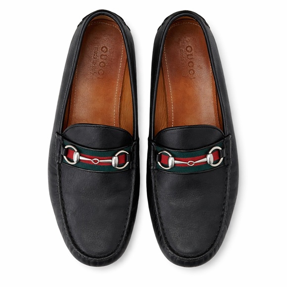 Gucci Horsebit Driver Loafers Black Leather Men’s 10G (US 11.5) Box & Tote - Picture 2 of 10